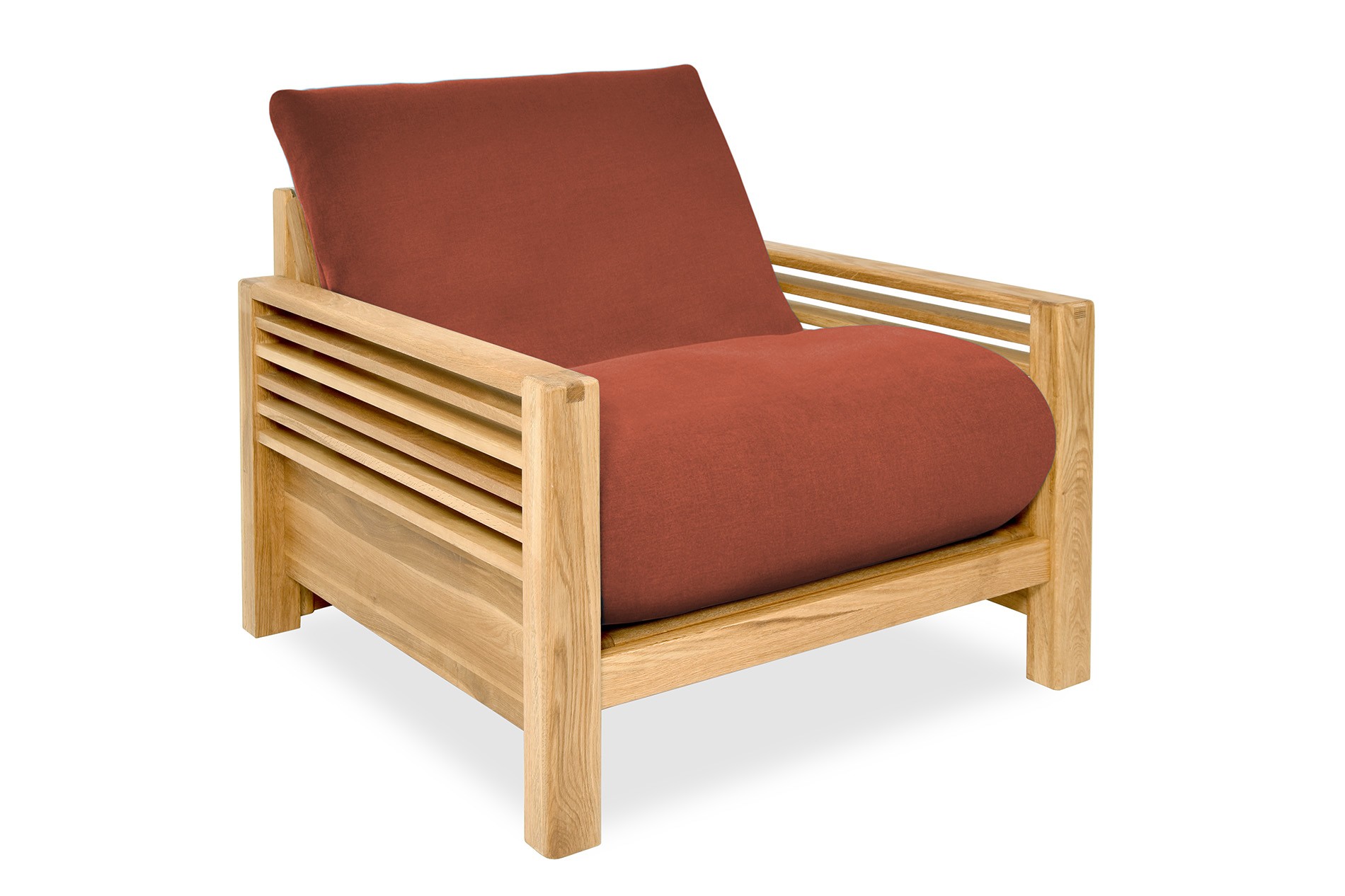 Oak Horizon Single Handloom Terracotta