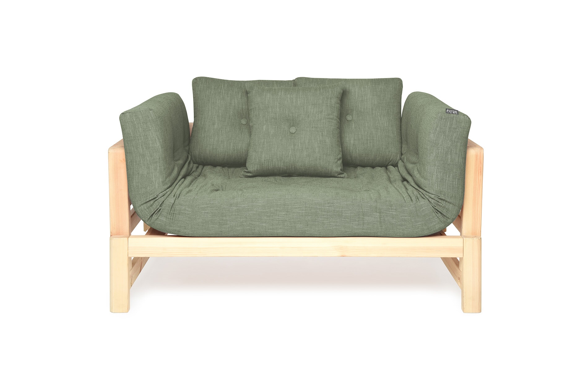 Futon Company Pine Snug Coast Weave Sea Foam Green