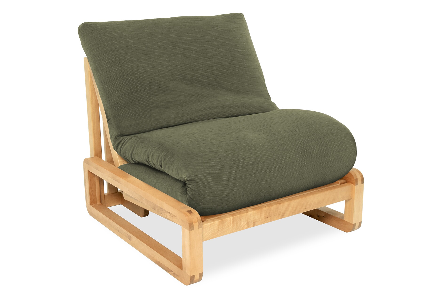 Birch Loop Single Handloom Green