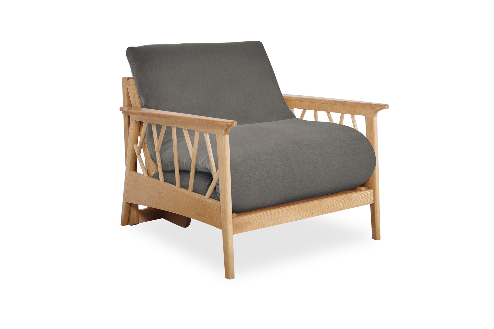 Mori Birch Single Handloom Charcoal