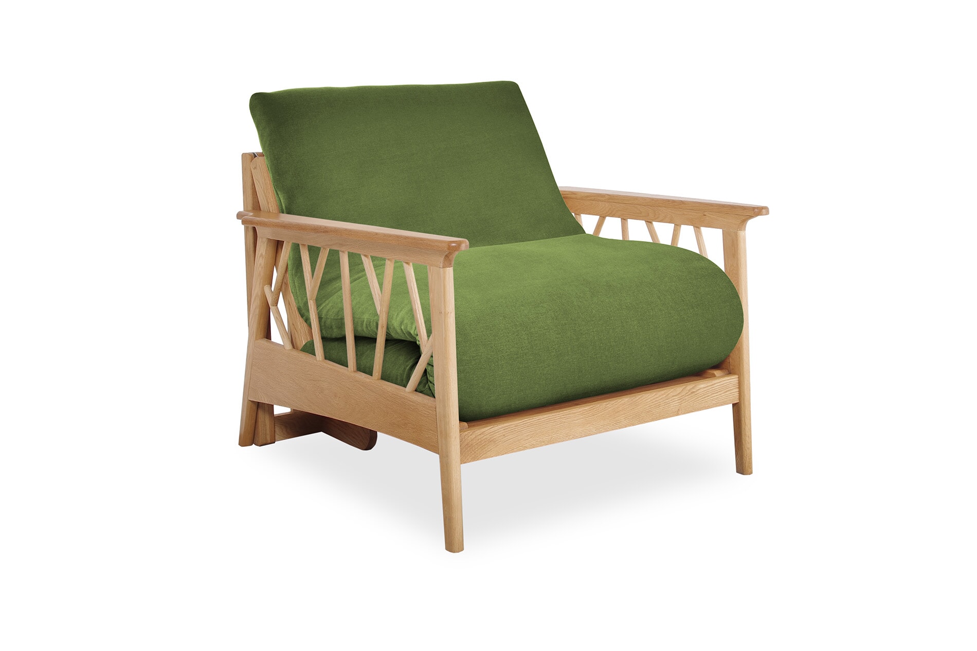 Mori Birch Single Handloom Forest Green
