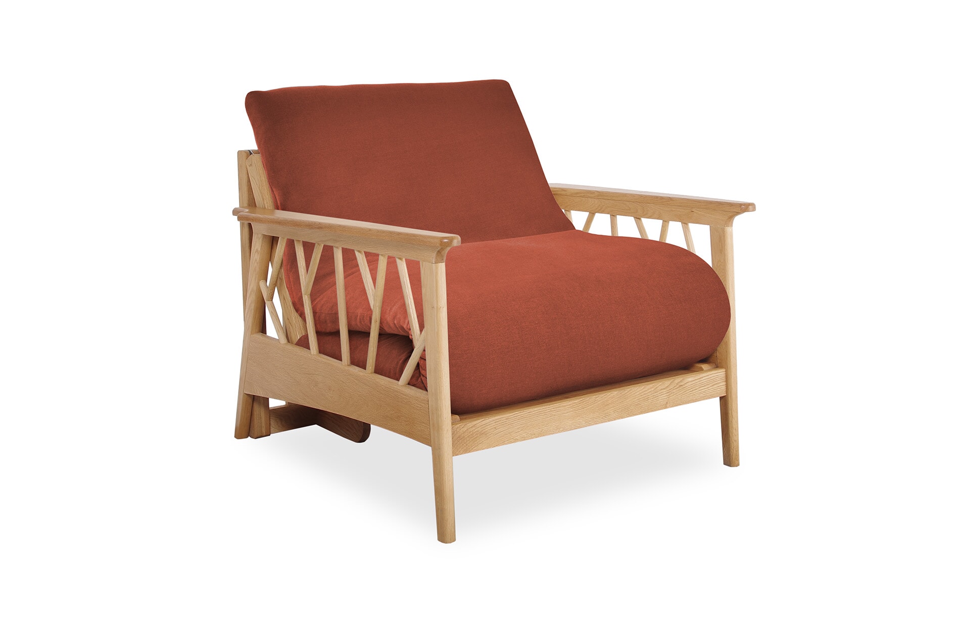 Mori Birch Single Handloom Terracotta