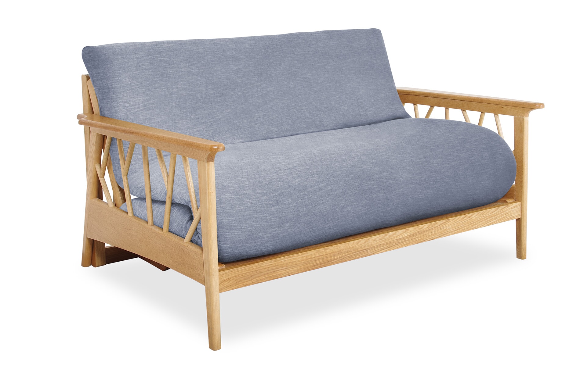 Mori Oak Seater Coast Weave Cornish Blue