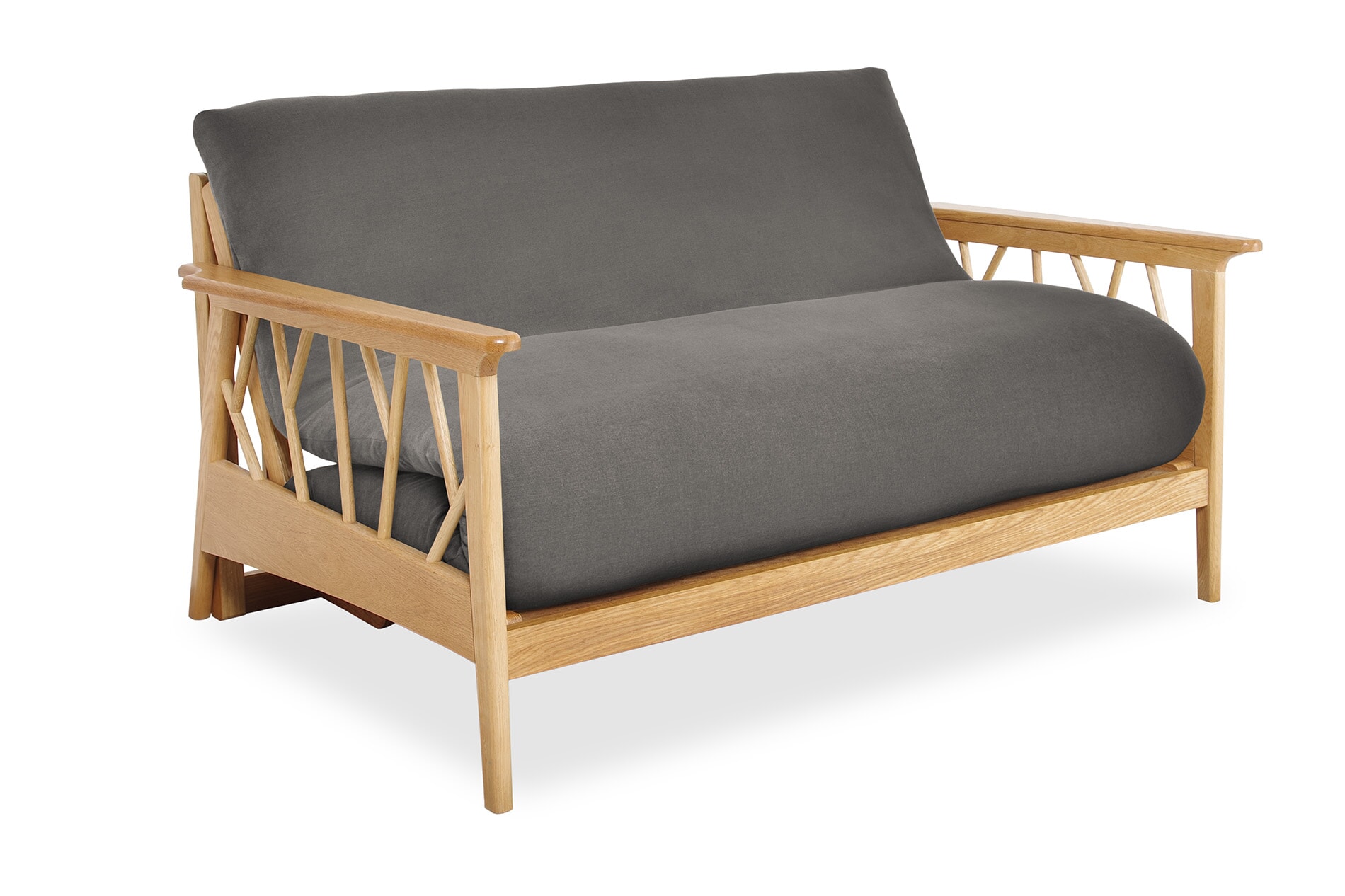 Mori Oak Seater Handloom Charcoal