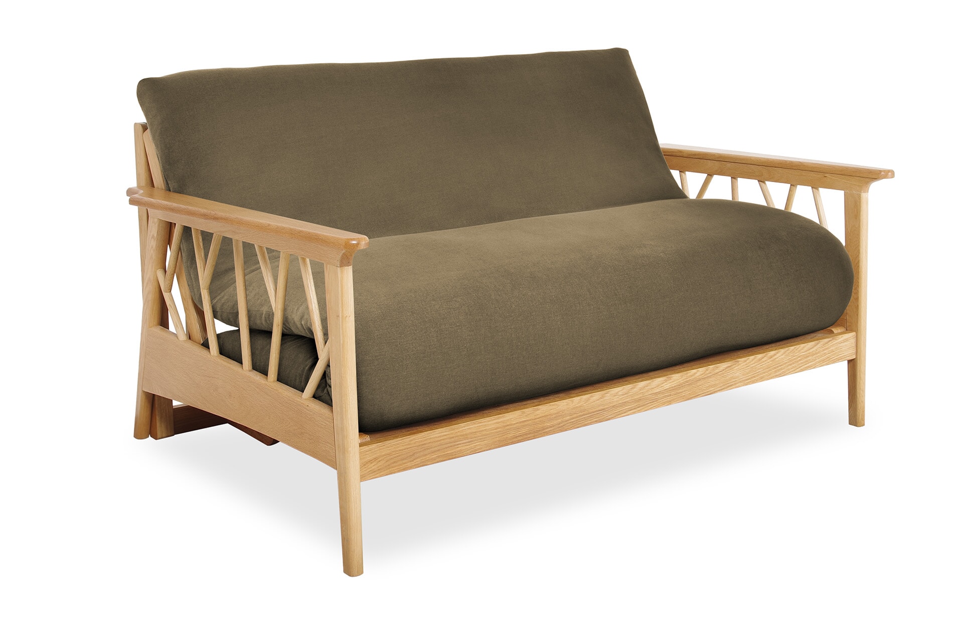 Mori Oak Seater Handloom Fieldmouse