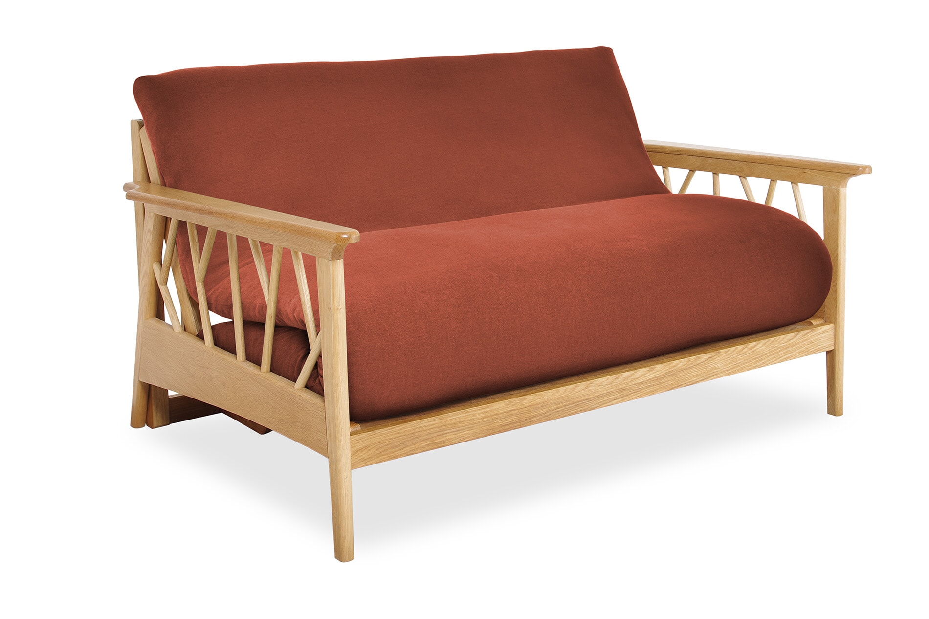 Mori Oak Seater Handloom Terracotta