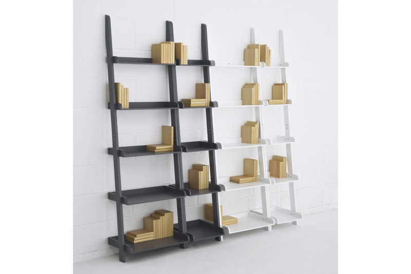 Narrow MDF Ladder Shelves Futon Company