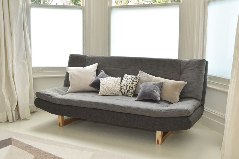 3 Seater Cosy Sofa Bed With Solid Birch Legs Futon Company