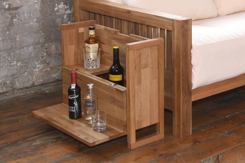 Oak Wooden Drinks Cabinet | Futon Company