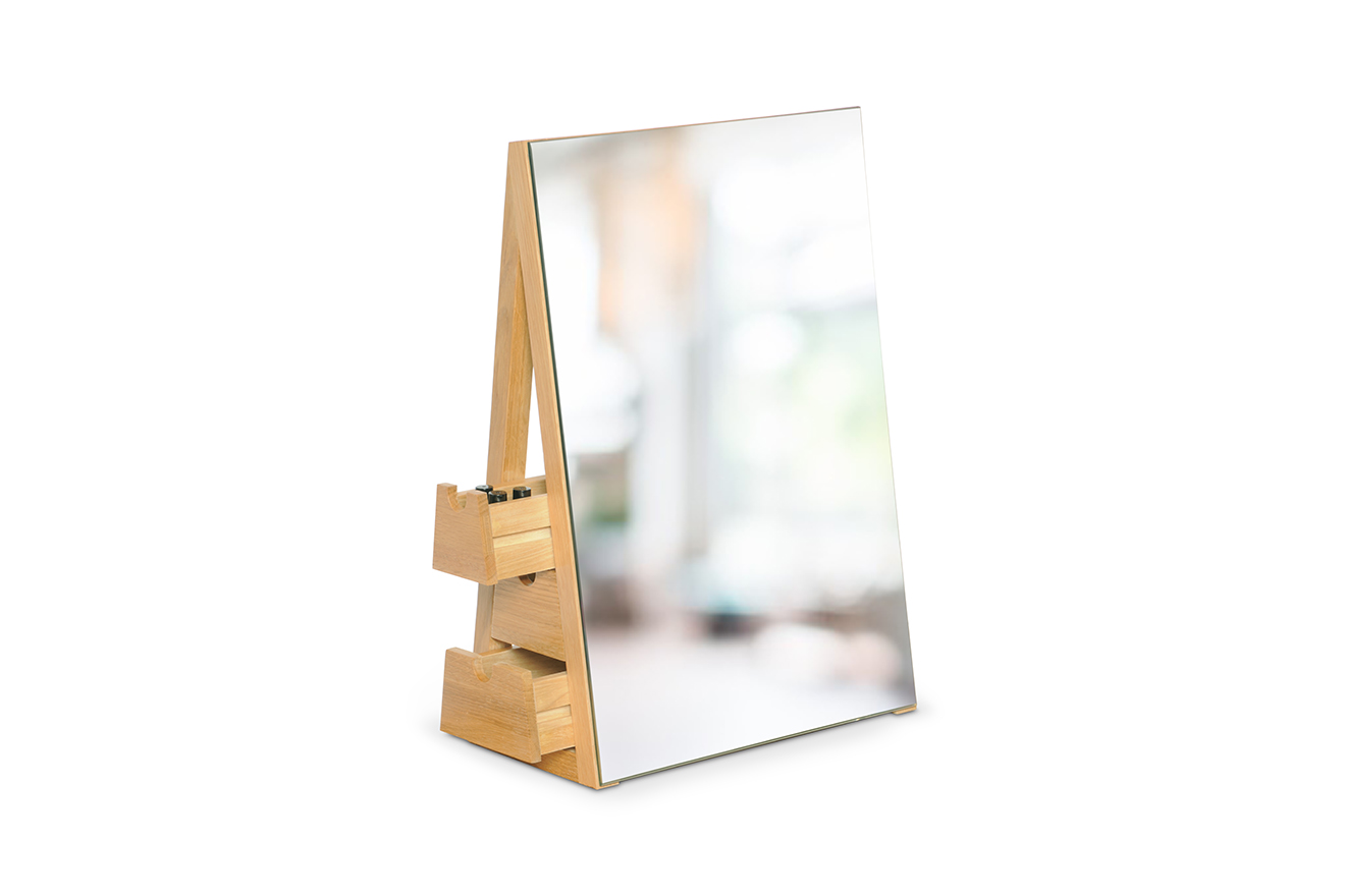 Dressing Table Mirror With Trinket, Free Standing Dressing Table Mirror With Storage