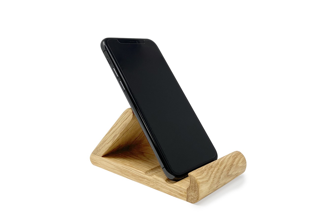 Wooden Mobile Phone Holder in Oak | Futon Company