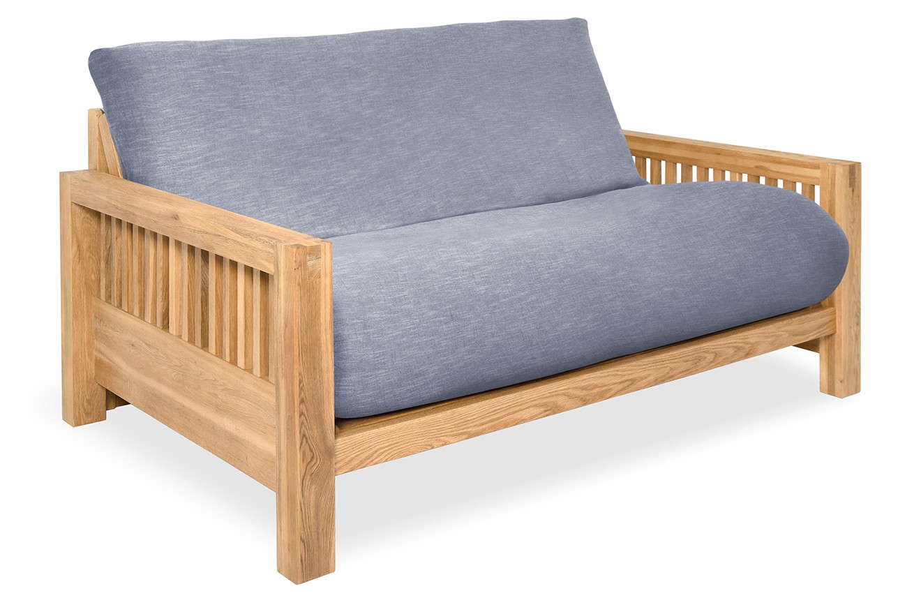 Oak Oke Seater Coast Weave Cornish Blue
