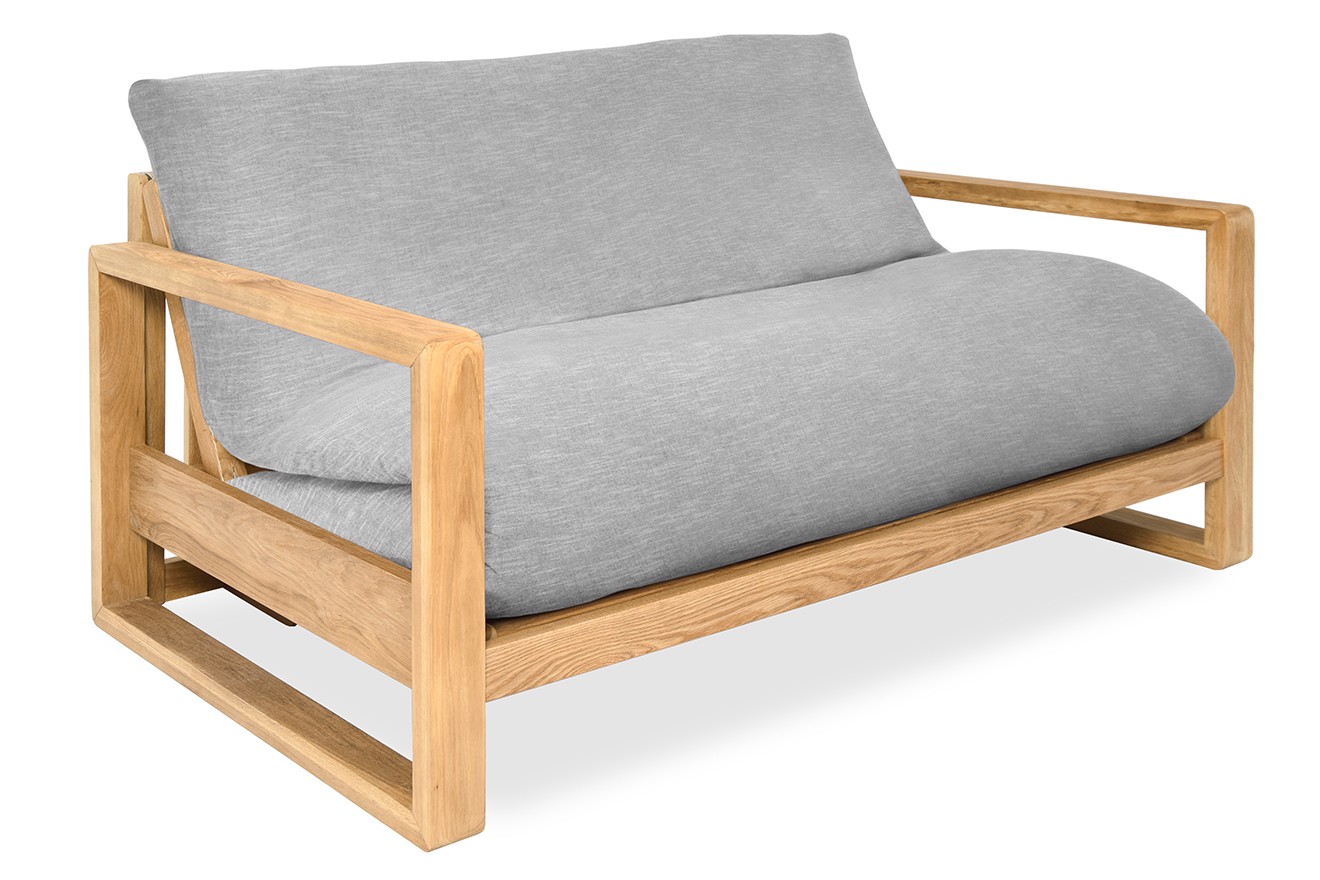 Oak Cuba Seater Coast Weave Pebble Grey