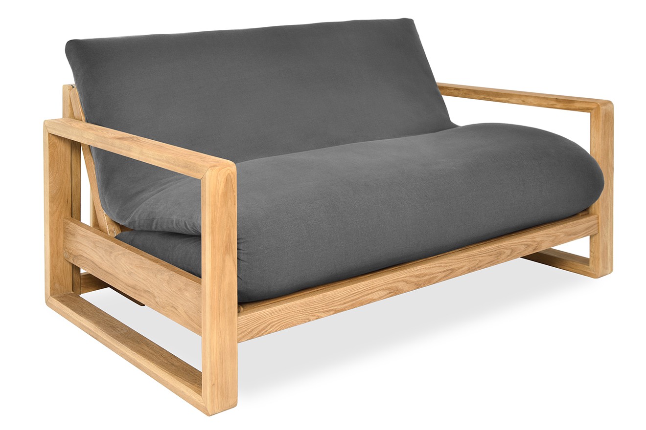 Oak Cuba Seater Handloom Dark Grey