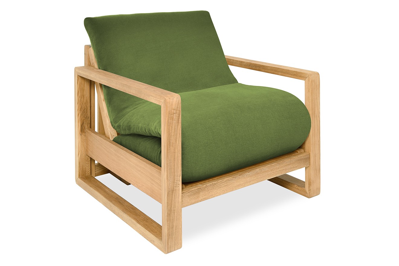 Oak Cuba Single Handloom Forest Green