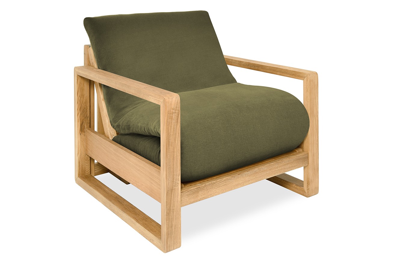 Oak Cuba Single Handloom Olive Green
