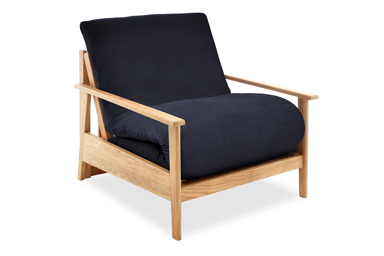 Oak Haiku Single Handloom Navy Blue