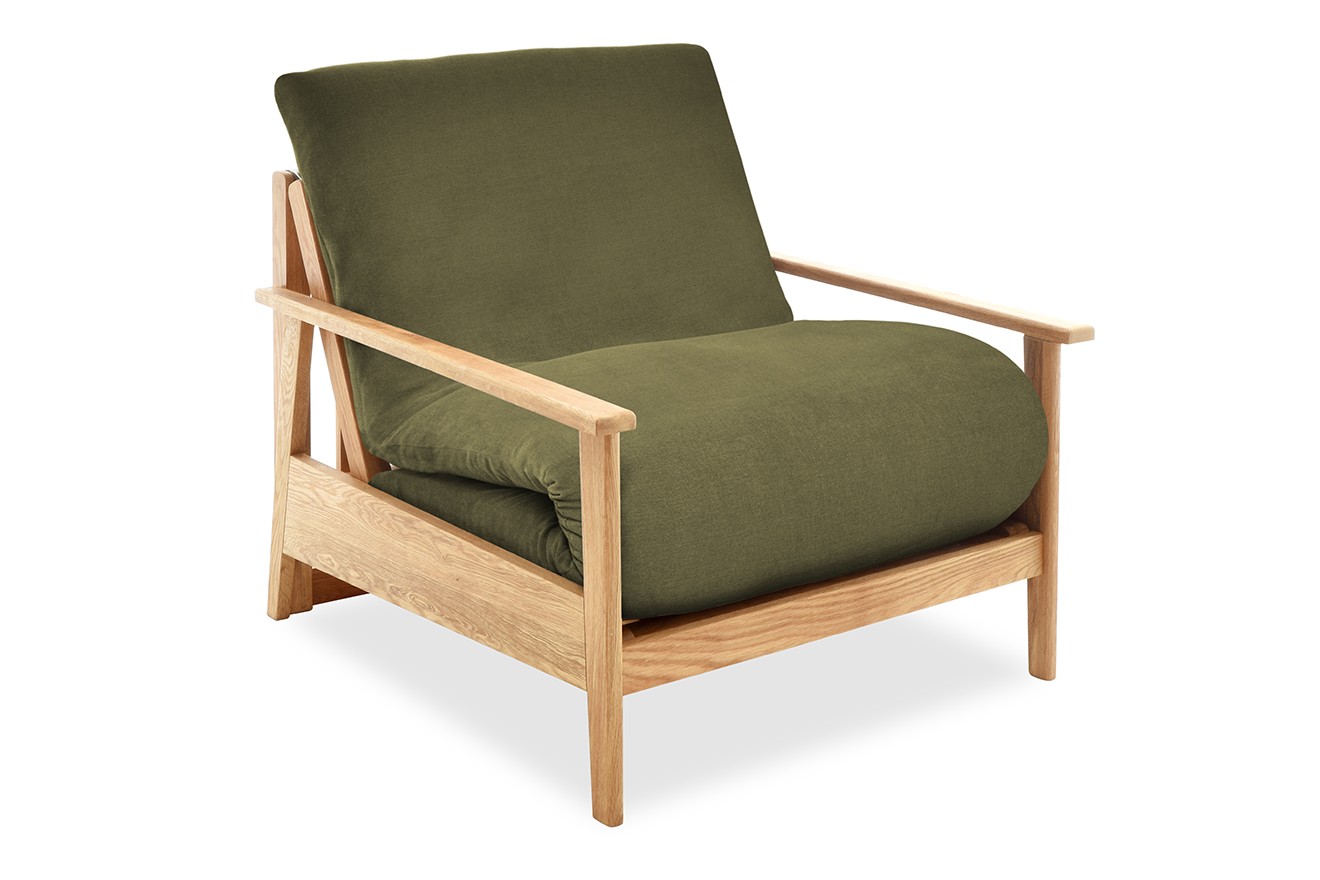 Oak Haiku Single Handloom Olive Green