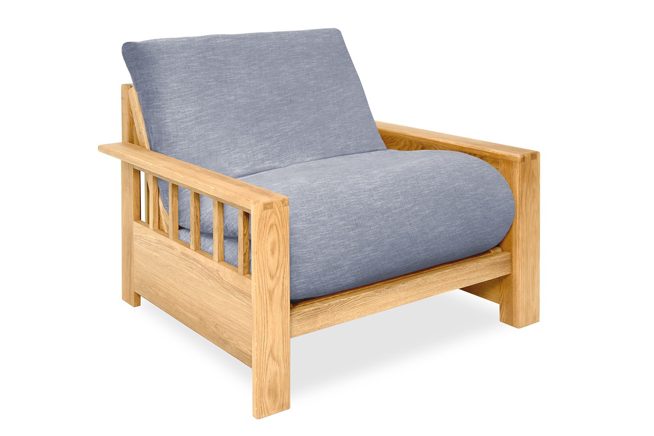 Oak Vienna Single Cost Weave Cornish Blue