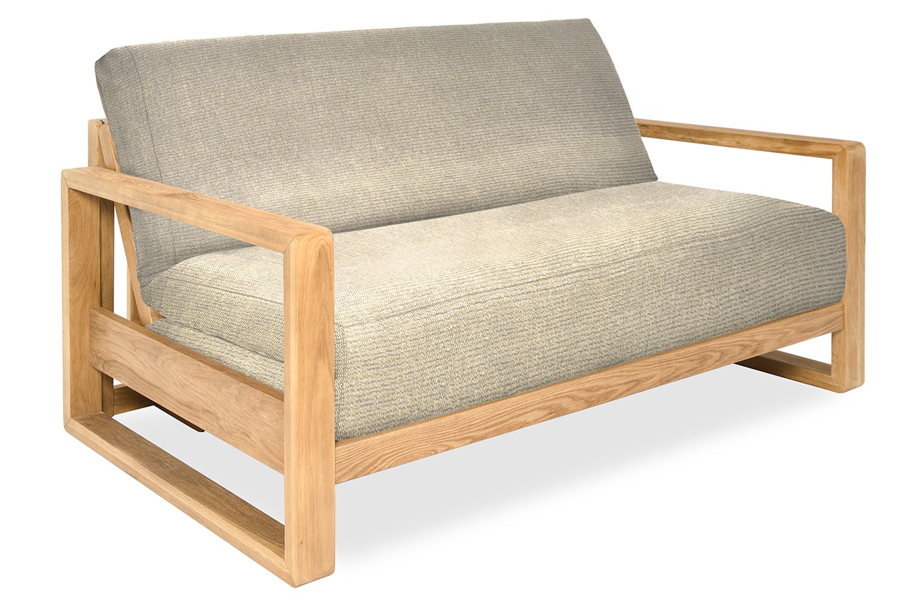 2 Seater Cuba Oak double Sofa Bed Futon Company