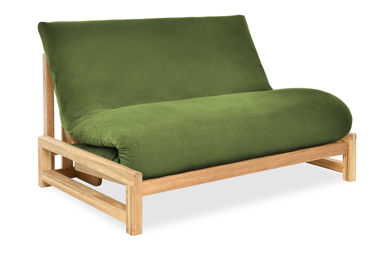 Oak Linear Seater Handloom Forest Green