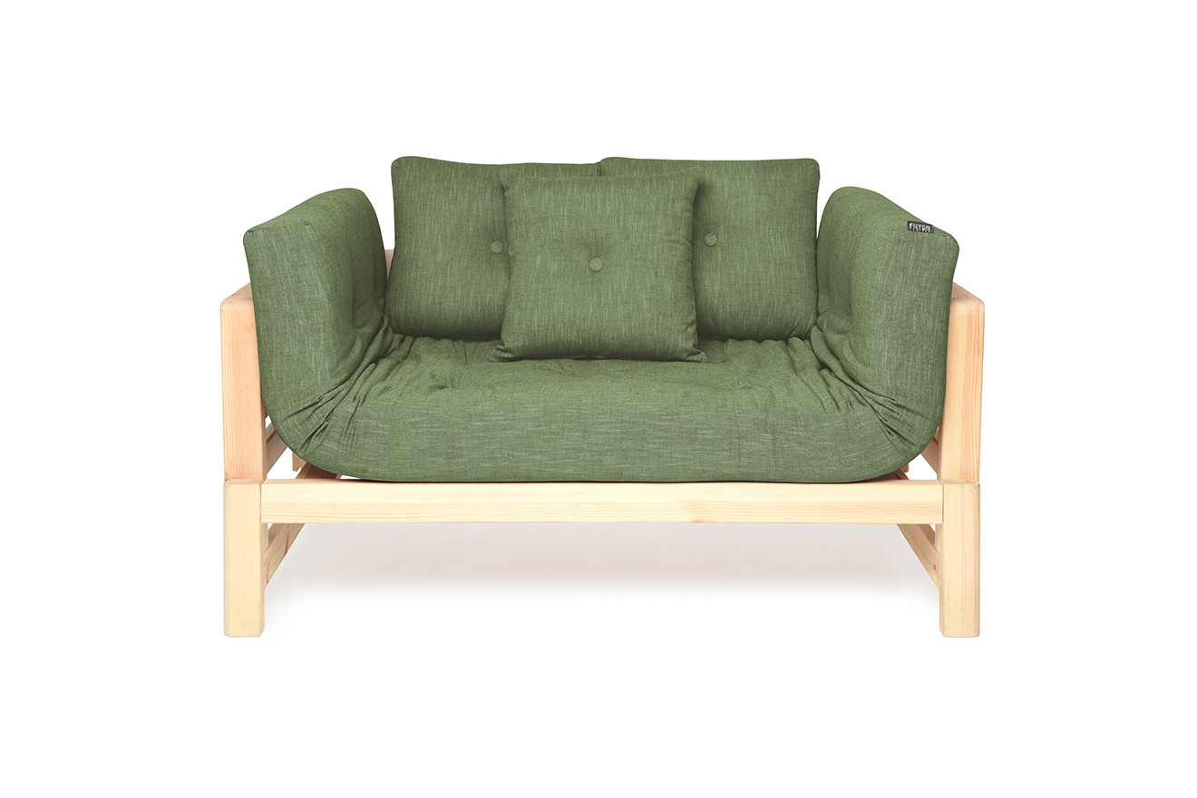 Futon Company Pine Snug Coast Weave Sea Foam Green