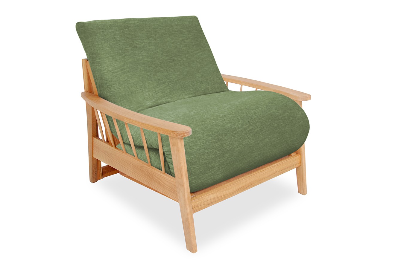 Oak Swift Sofa Bed Single Cost Weave Sea Foam Green
