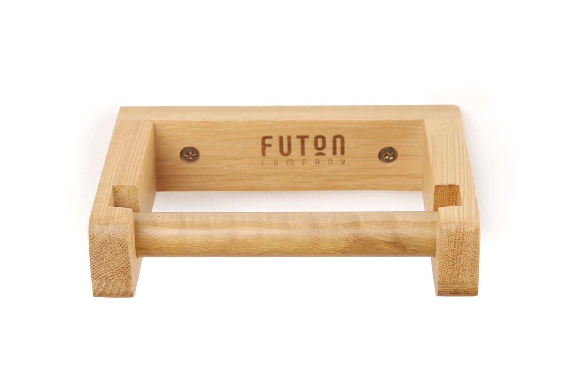 Solid Oak Compact Toilet Roll Holder Futon Company