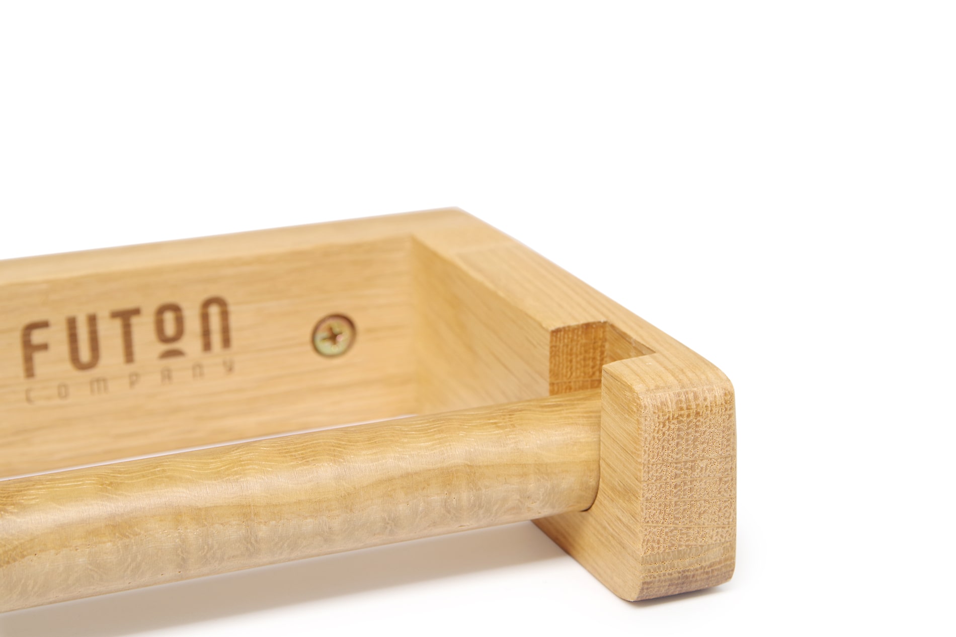 Solid Oak Compact Toilet Roll Holder Futon Company