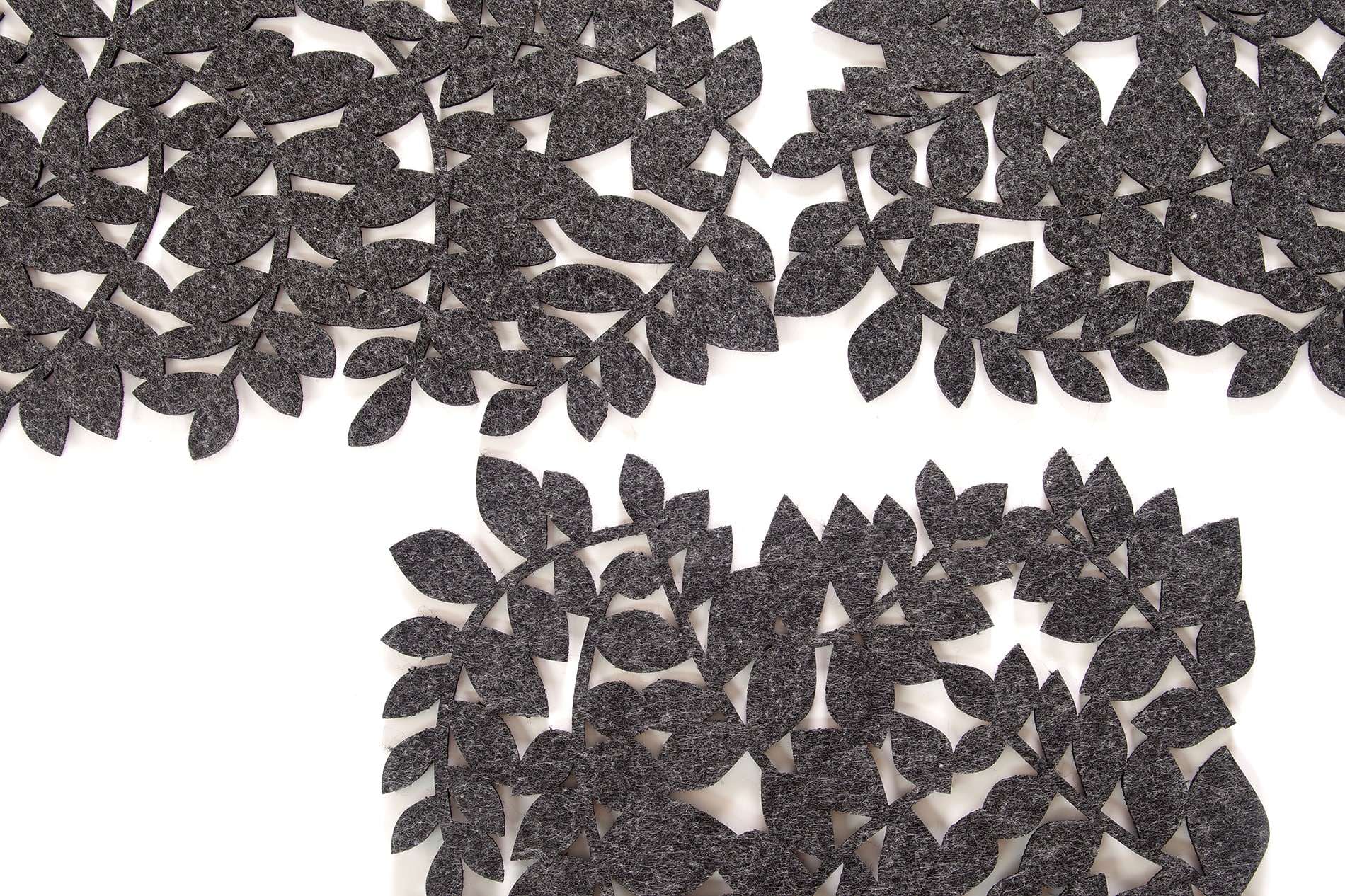 Leaves Felt Placemats set of 4 Green Futon Company