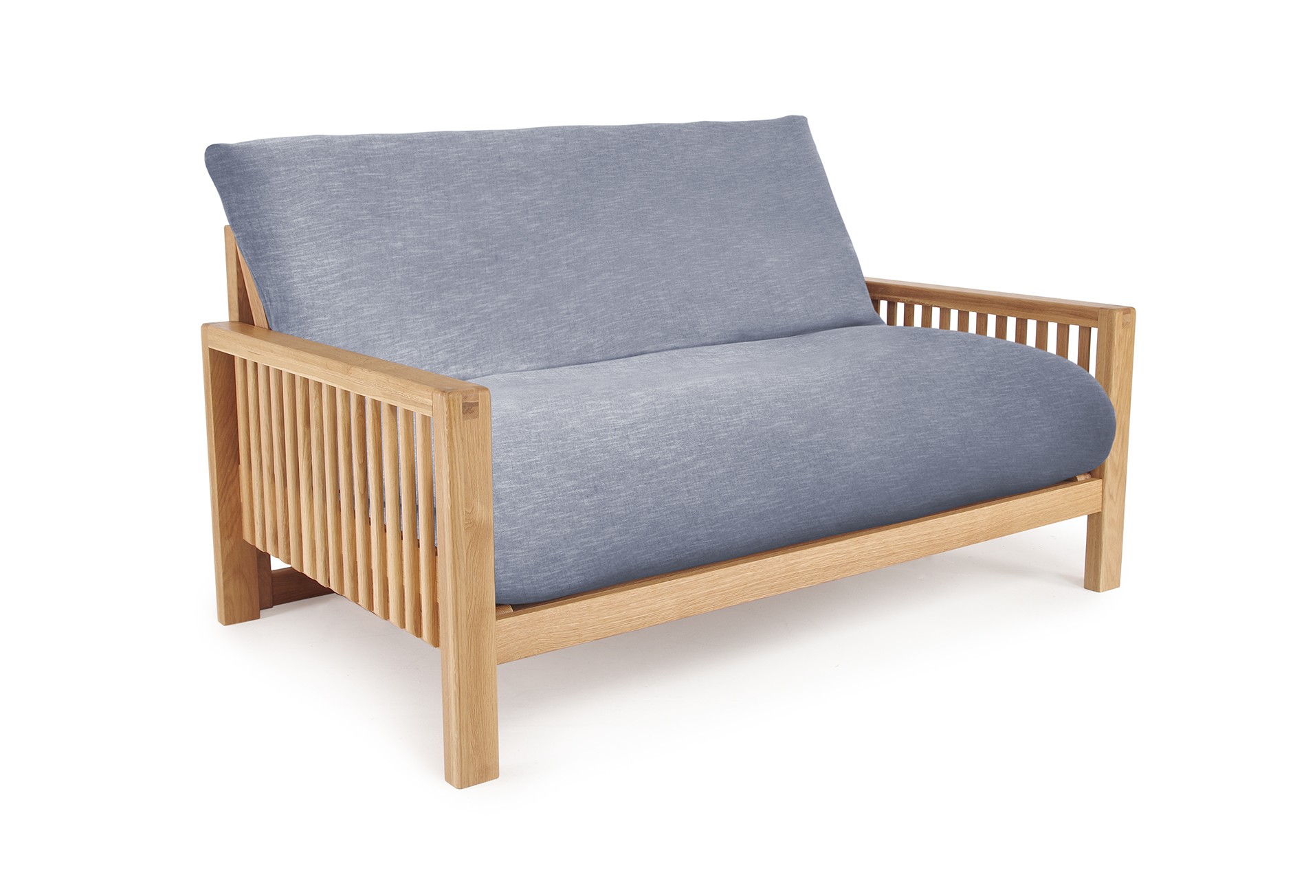 Oak Rondo Seat Sofa Bed Coast Weave Cornish Blue