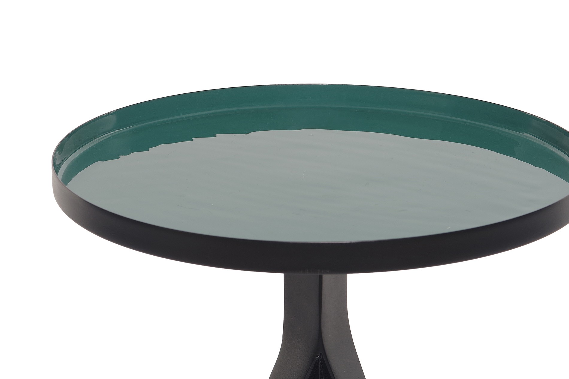 Libby circular enamel metal side table Futon Company