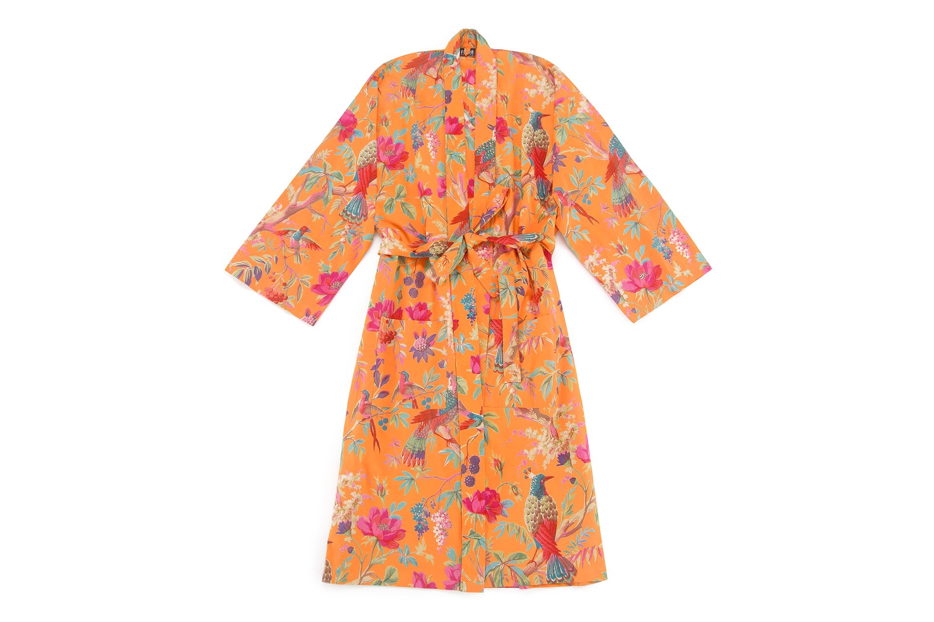 Cotton Printed Paradise Robe (Mandarin) Futon Company