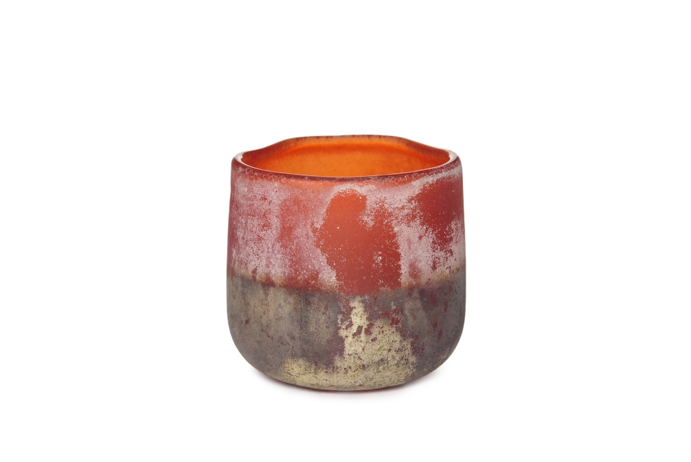 FC Lumo Glass Mijas Tea Light Amber Yk Y