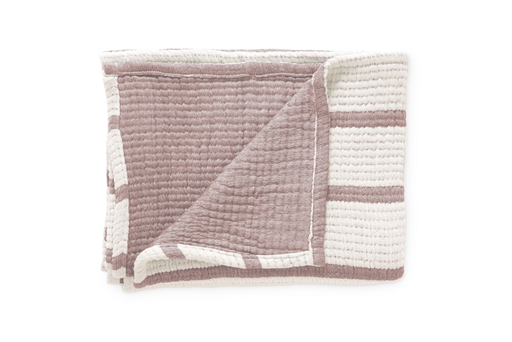 FC Chambray Stripes Throw Terracotta