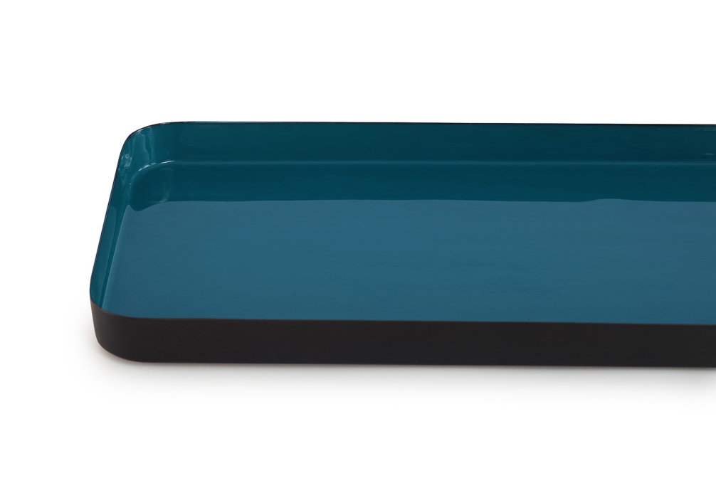 FC Enamel Rectangular Tray Oslo Blue Large