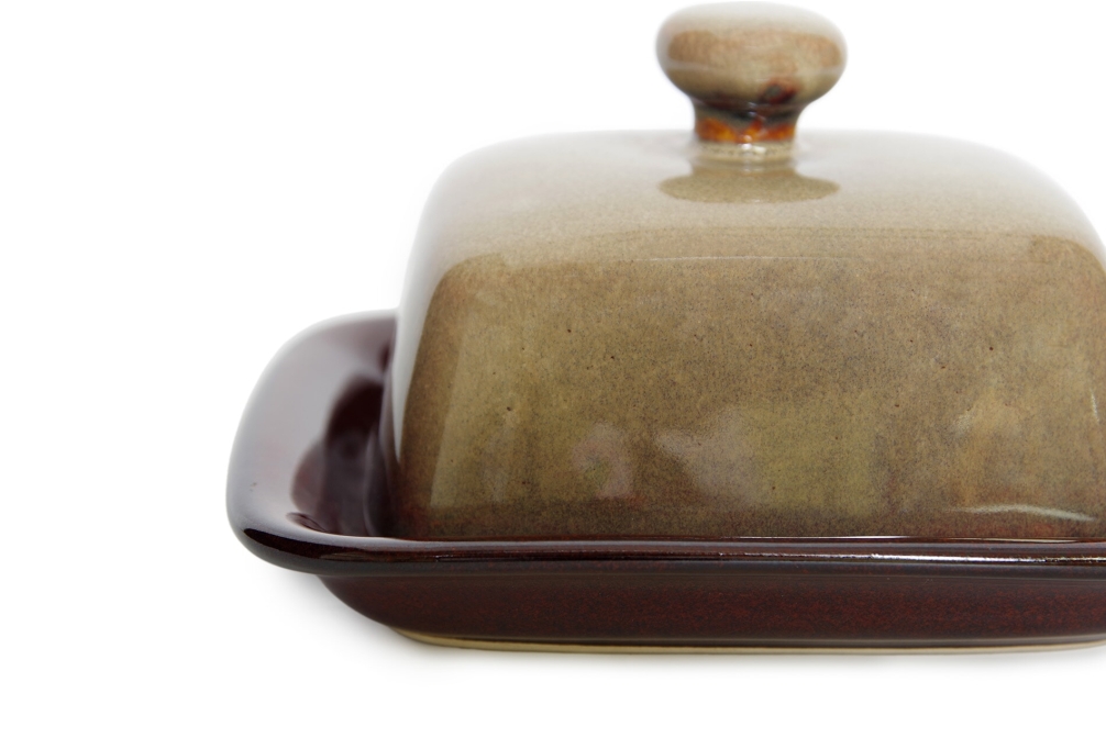 FC Reactive Glaze Mini Butter Dish Starling
