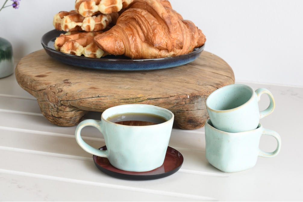 FC Speckled Glaze Tea Cup Eau De Nil Leytonstone LS Netj U