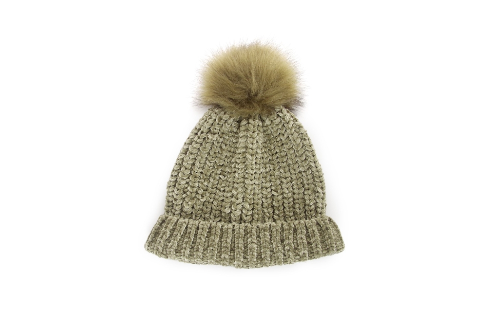 FC Bobble Hat Olive Green