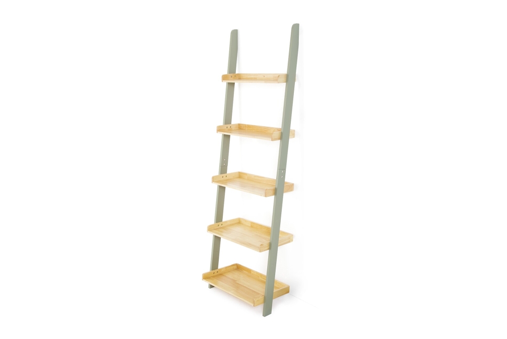 FC Rubberwood And Pine Ladder Shelf