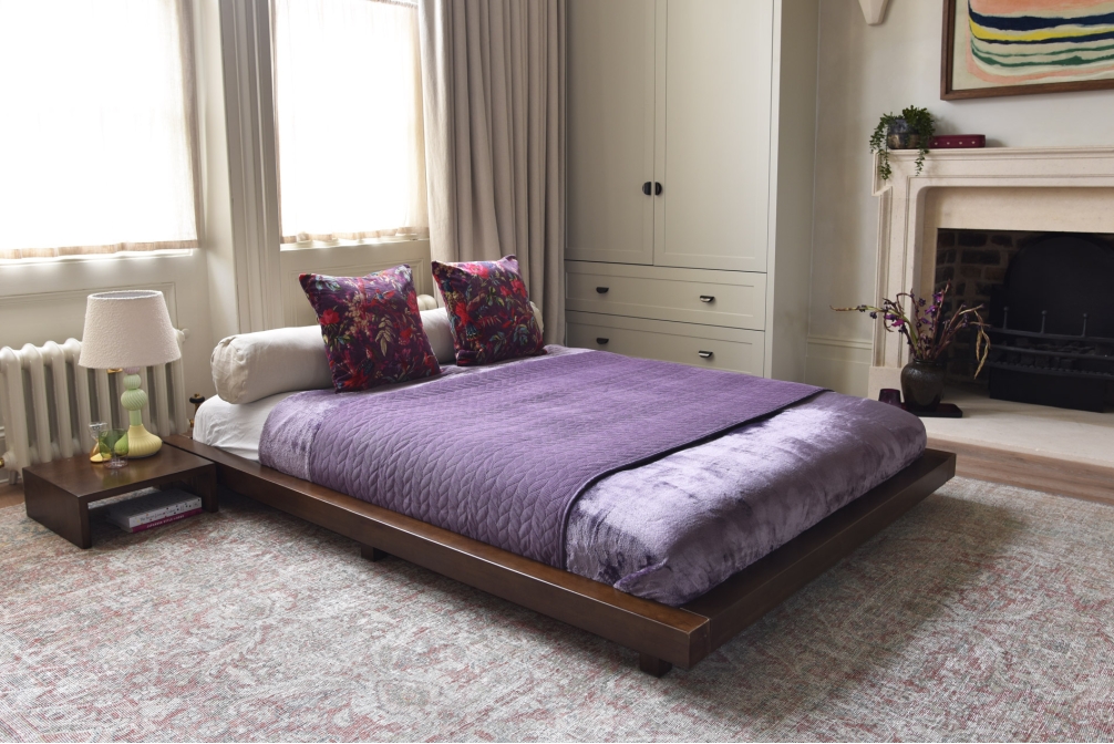 FC Platform Dark Rubberwood Double Bed AS LS Q B