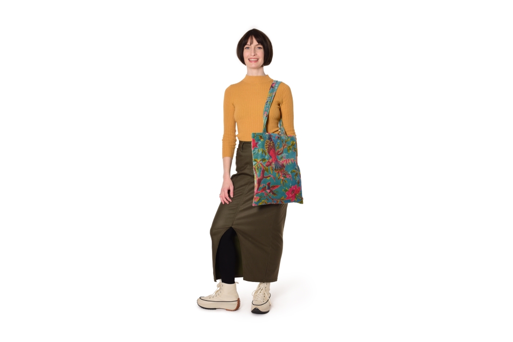 FC Paradise Tote Velvet Cedar Green