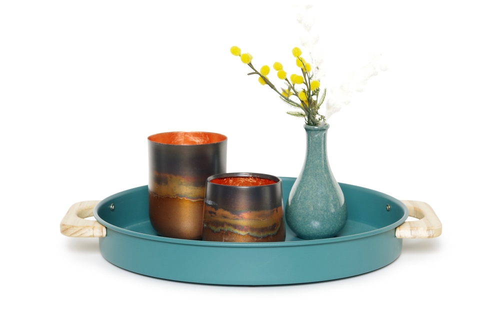 FC Totte Metal Trays Cedar Green