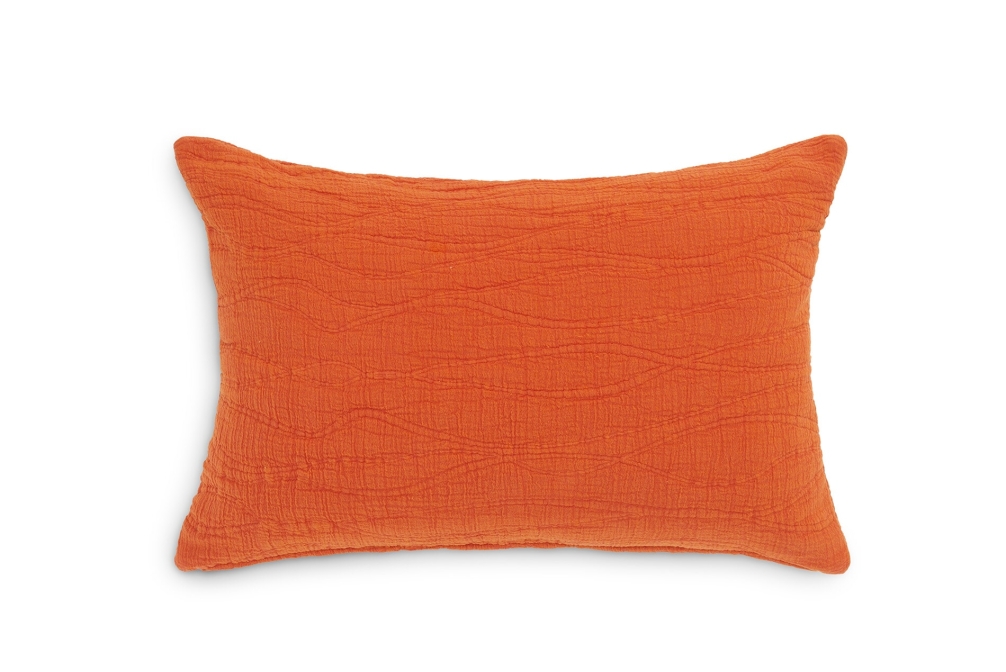 FC Ripple Weave Cushion Ochre Pi W