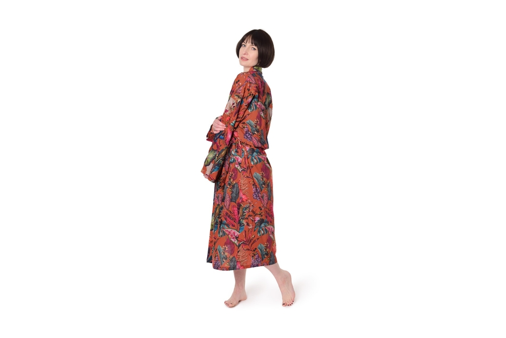 Tropical Cotton Robe (Cantaloupe Orange)