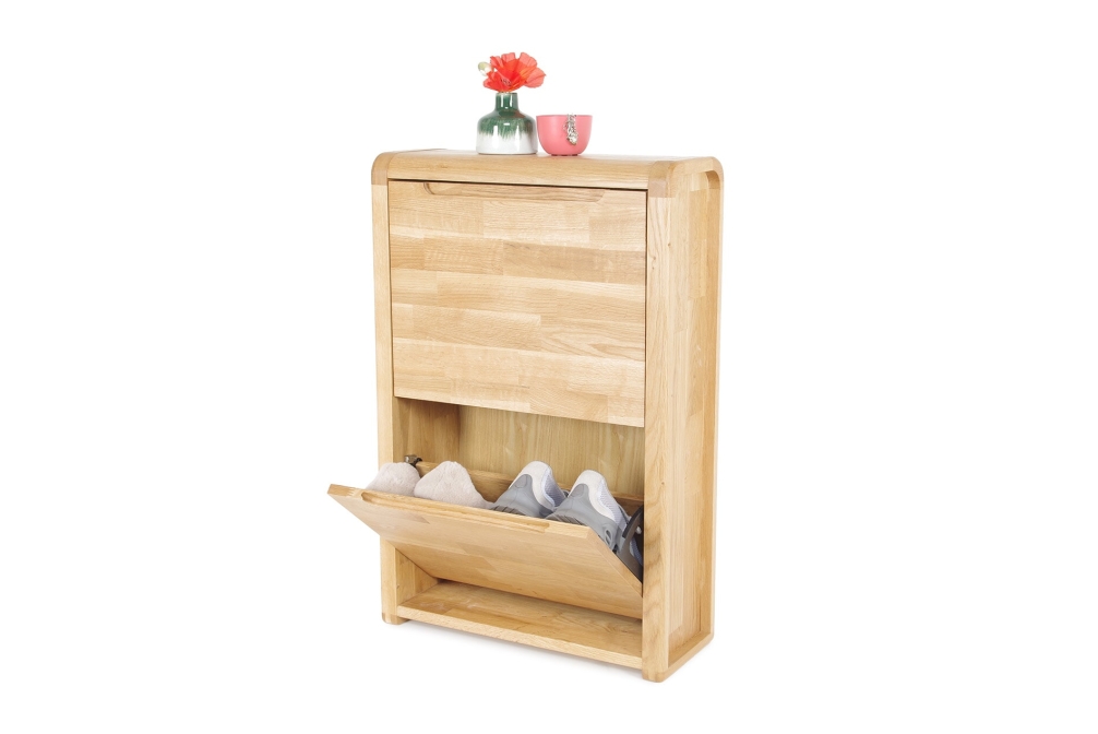 FC Loop Oak Shoe Cabinet