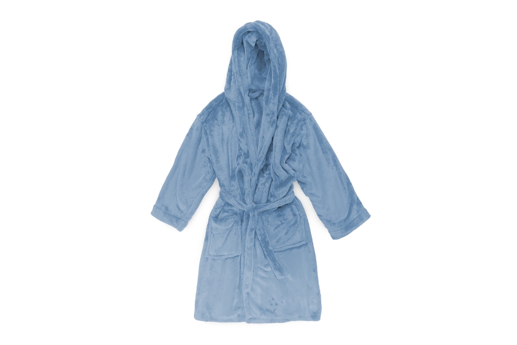 FC Deep Fleece Bathrobe Soft Blue Cbj Ex