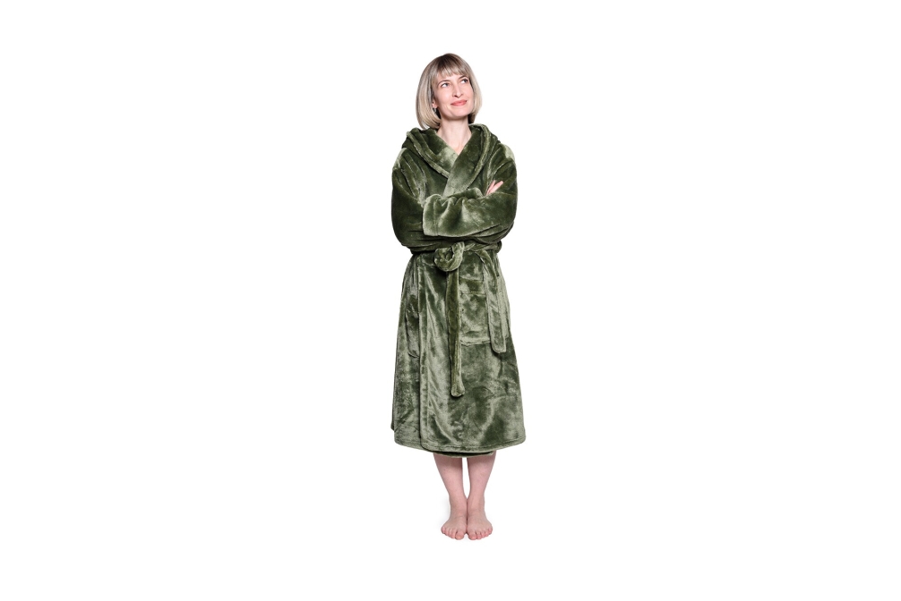 FC Deep Fleece Robe Olive Green