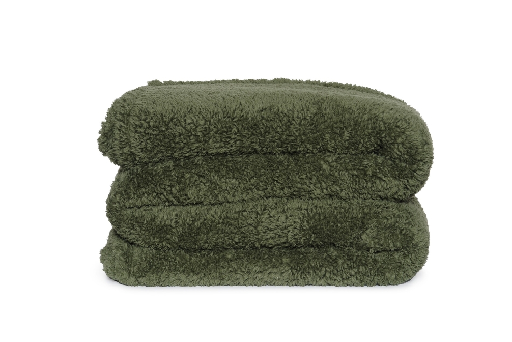 FC Sheepskin Bedspread Olive Green