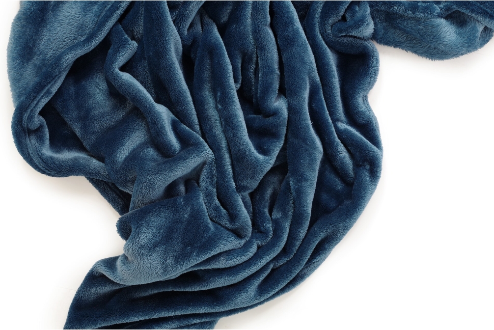 Deep Fleece Bedspread Legion Blue